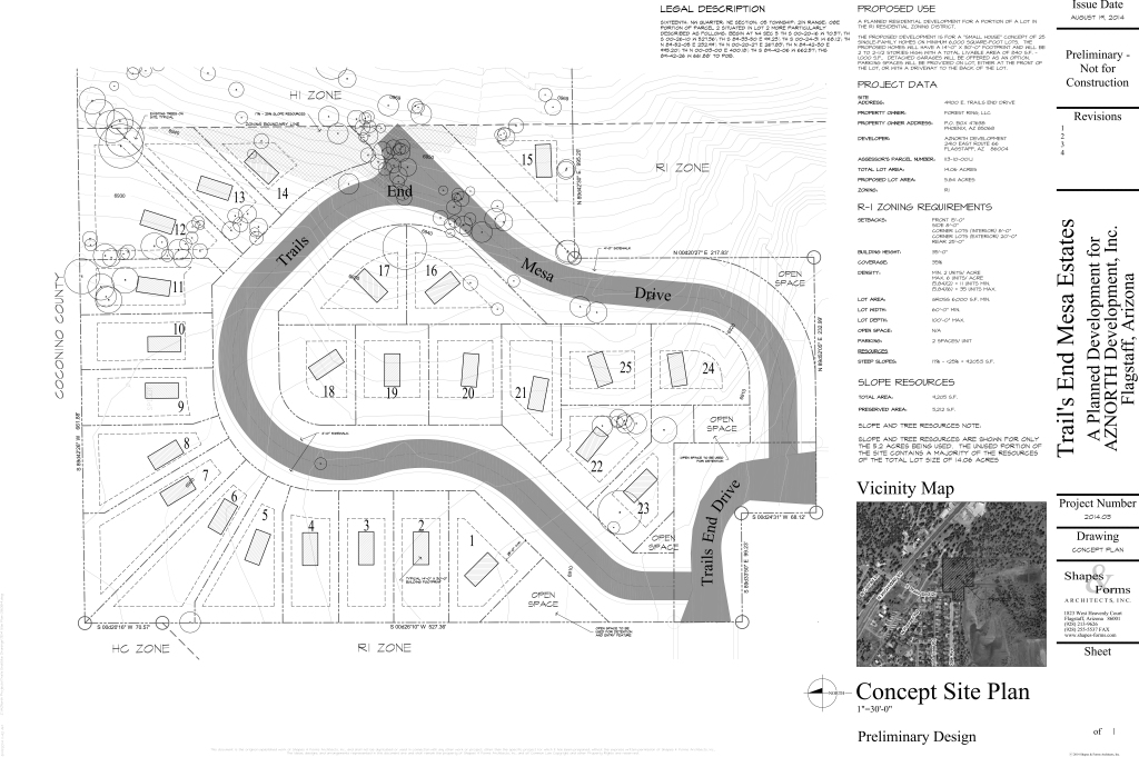 Z:AZNorth ProjectsTrails EndSite DrawingsTE14 Site Plan 0808
